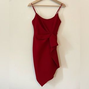Striking red cocktail dress